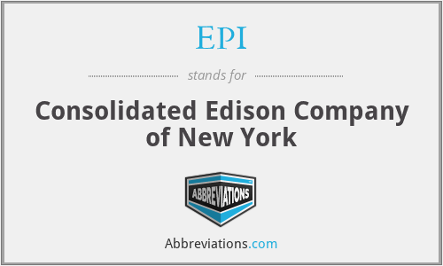 EPI - Consolidated Edison Company of New York
