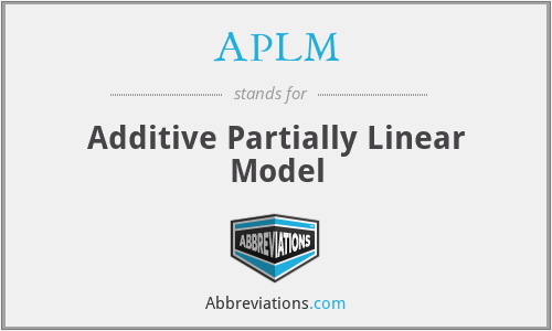 APLM - Additive Partially Linear Model