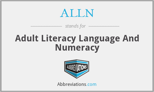 ALLN - Adult Literacy Language And Numeracy