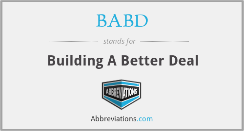 BABD - Building A Better Deal