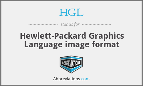 HGL - Hewlett-Packard Graphics Language image format