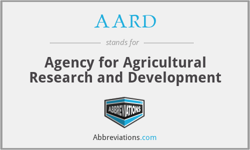 AARD - Agency for Agricultural Research and Development