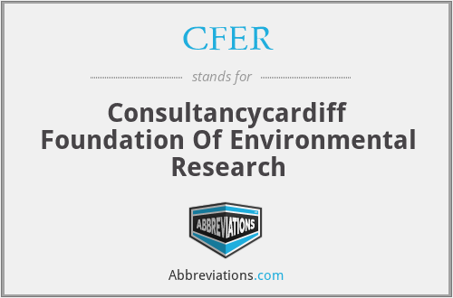 CFER - Consultancycardiff Foundation Of Environmental Research