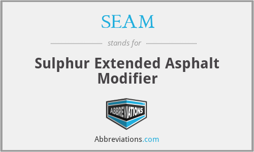 SEAM - Sulphur Extended Asphalt Modifier