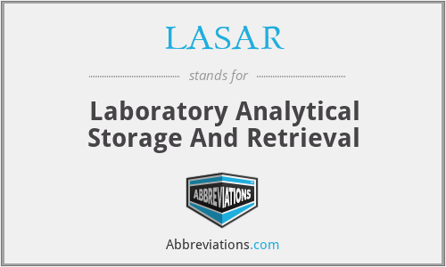 LASAR - Laboratory Analytical Storage And Retrieval