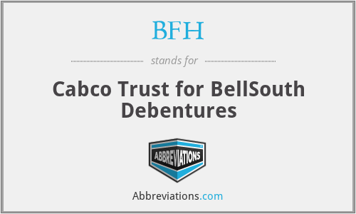 BFH - Cabco Trust for BellSouth Debentures