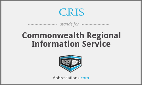 CRIS - Commonwealth Regional Information Service
