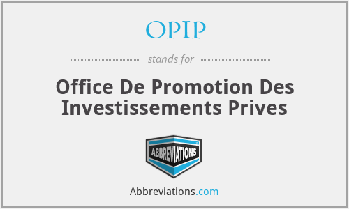 OPIP - Office De Promotion Des Investissements Prives
