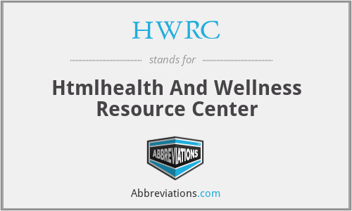 HWRC - Htmlhealth And Wellness Resource Center