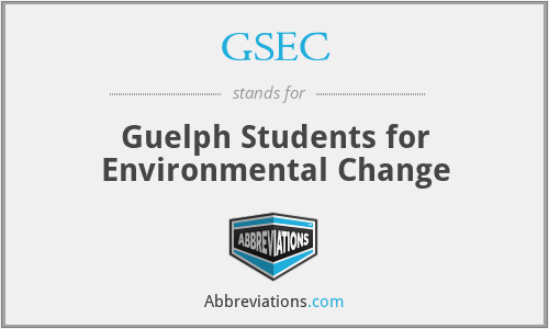 GSEC - Guelph Students for Environmental Change