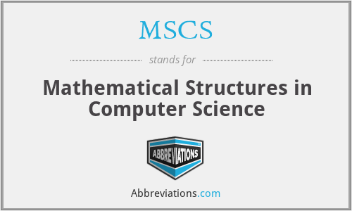 MSCS - Mathematical Structures in Computer Science
