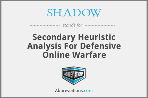 SHADOW - Secondary Heuristic Analysis For Defensive Online Warfare