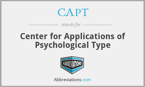 CAPT - Center for Applications of Psychological Type