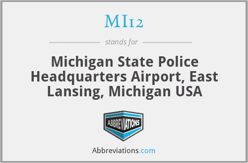 MI12 - Michigan State Police Headquarters Airport, East Lansing, Michigan USA