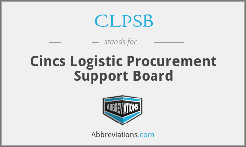CLPSB - Cincs Logistic Procurement Support Board