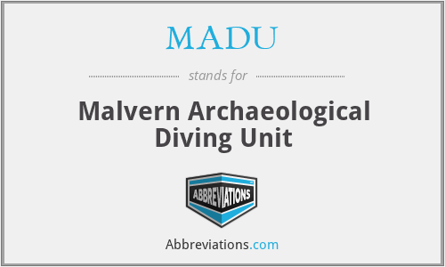 MADU - Malvern Archaeological Diving Unit