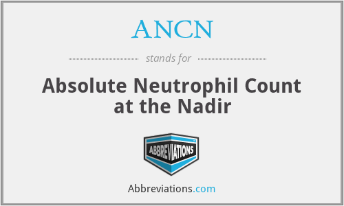 ANCN - Absolute Neutrophil Count at the Nadir
