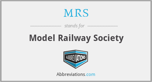 MRS - Model Railway Society