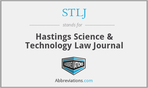 STLJ - Hastings Science & Technology Law Journal