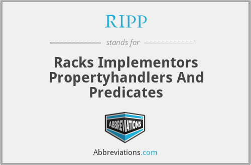 RIPP - Racks Implementors Propertyhandlers And Predicates