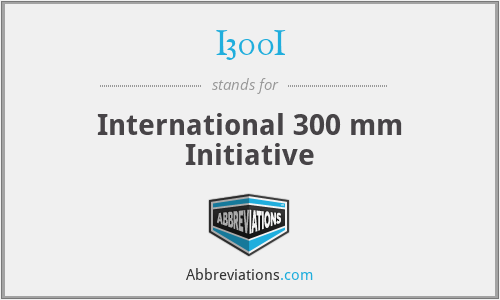 I300I - International 300 mm Initiative
