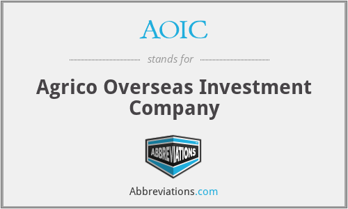 AOIC - Agrico Overseas Investment Company