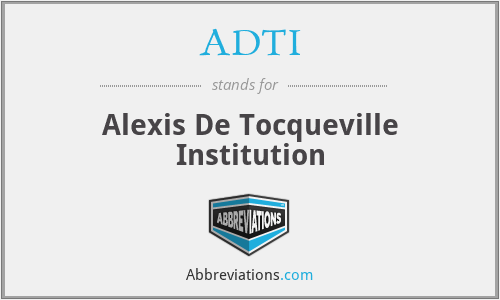 ADTI - Alexis De Tocqueville Institution