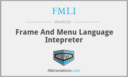 FMLI - Frame And Menu Language Intepreter