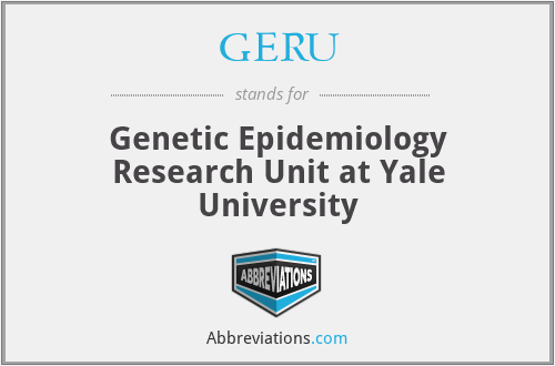 GERU - Genetic Epidemiology Research Unit at Yale University