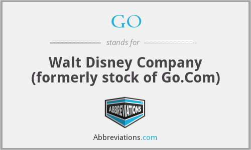 GO - Walt Disney Company (formerly stock of Go.Com)