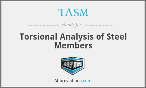 TASM - Torsional Analysis of Steel Members