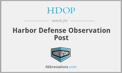 HDOP - Harbor Defense Observation Post