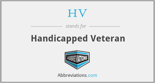 HV - Handicapped Veteran