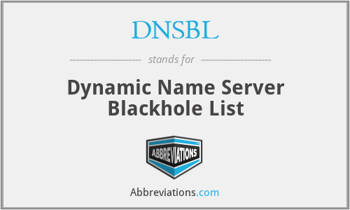 DNSBL - Dynamic Name Server Blackhole List