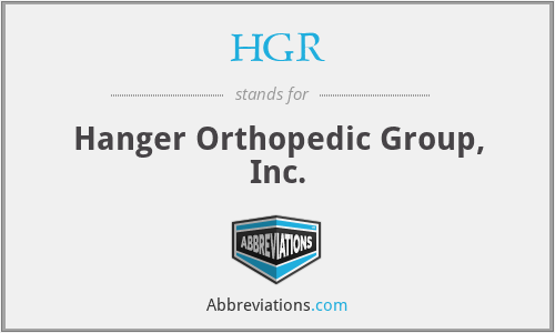 HGR - Hanger Orthopedic Group, Inc.