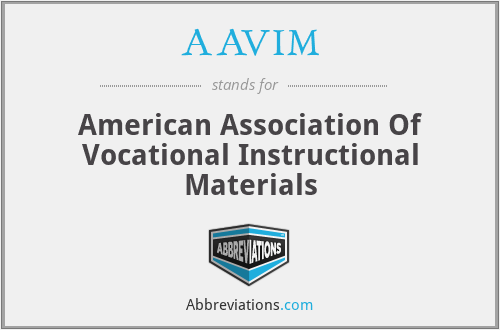 AAVIM - American Association Of Vocational Instructional Materials