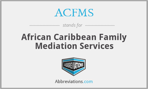 ACFMS - African Caribbean Family Mediation Services