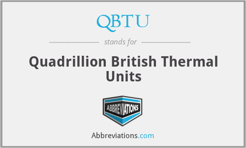 QBTU - Quadrillion British Thermal Units