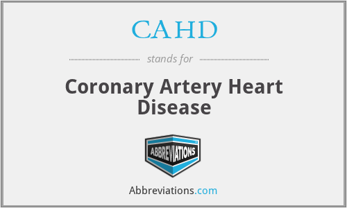 CAHD - Coronary Artery Heart Disease