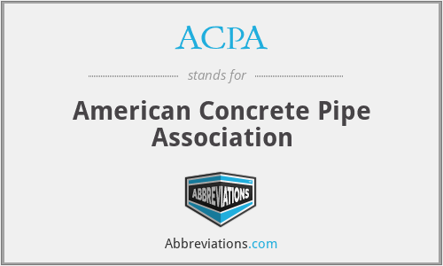 ACPA - American Concrete Pipe Association