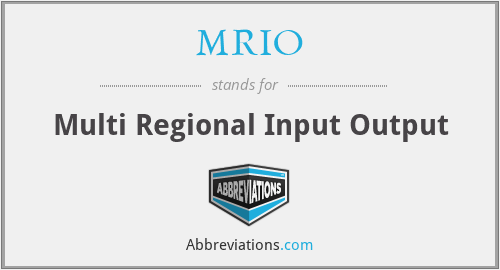 MRIO - Multi Regional Input Output