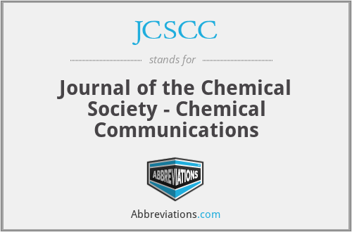 JCSCC - Journal of the Chemical Society - Chemical Communications