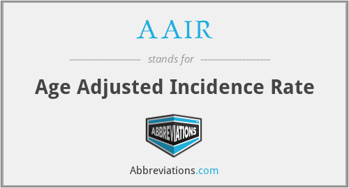 AAIR - Age Adjusted Incidence Rate