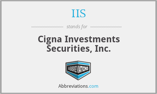 IIS - Cigna Investments Securities, Inc.