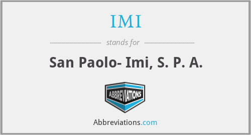 IMI - San Paolo- Imi, S. P. A.