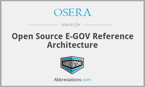 OSERA - Open Source E-GOV Reference Architecture