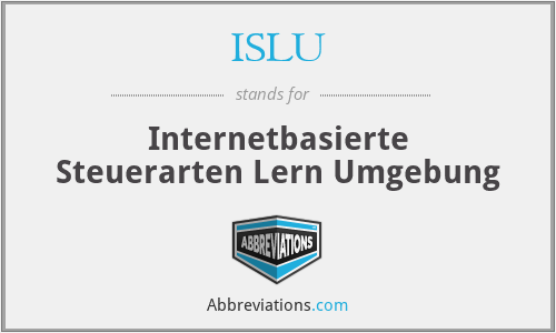 ISLU - Internetbasierte Steuerarten Lern Umgebung