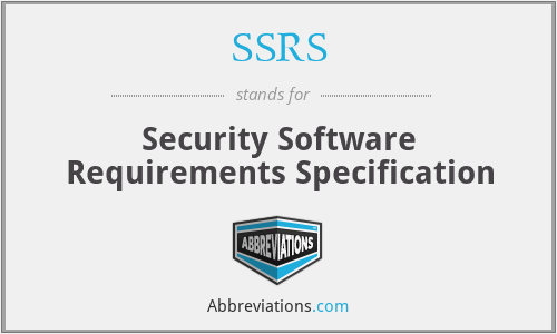 SSRS - Security Software Requirements Specification