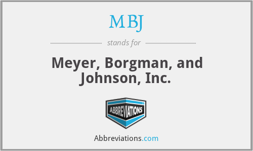 MBJ - Meyer, Borgman, and Johnson, Inc.