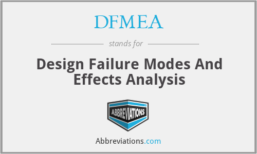 DFMEA - Design Failure Modes And Effects Analysis